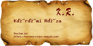 Körömi Róza névjegykártya