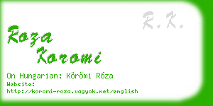 roza koromi business card